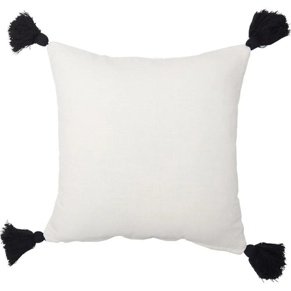 NEW  Indigo Moon Ghostly Embroidery Throw Pillow - 18x18” Halloween Decor Ghost